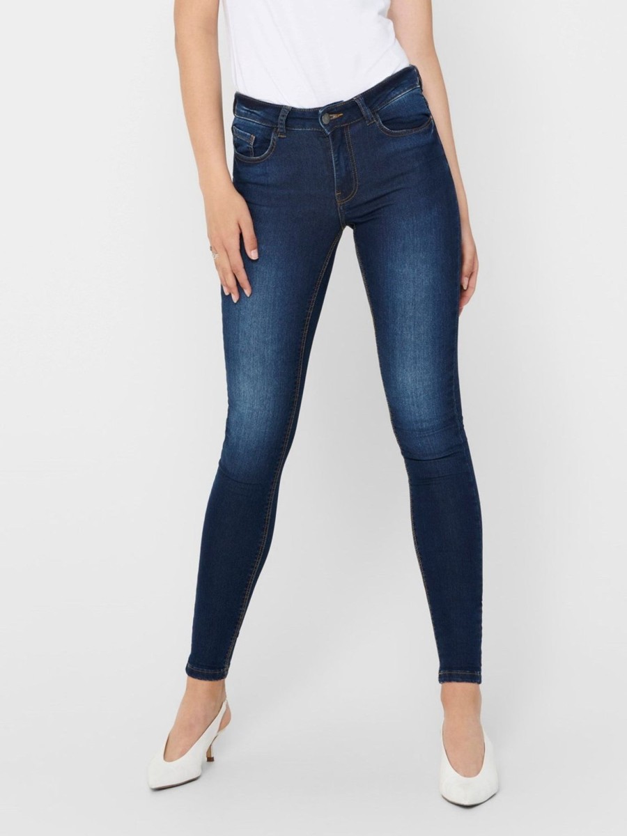 Dame Jacqueline de Yong Jeans | De Originale Performance Jeans - Bla Denim (Mid Waist)