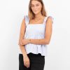 Dame Vero Moda T-Shirts & Toppe | Sophie Peplum Top - Kentucky Blue