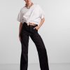 Dame PIECES Jeans | Peggy Wide Jeans - Sort