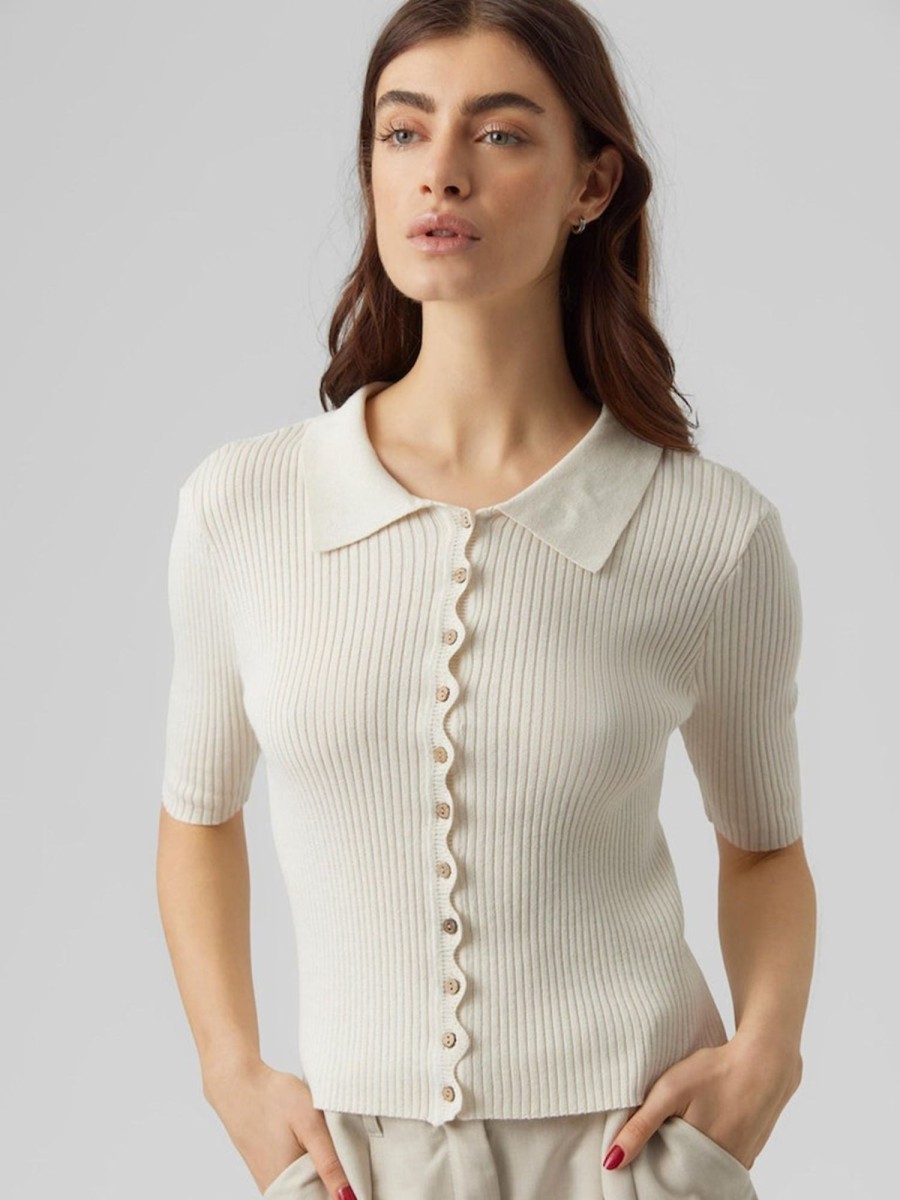 Dame Vero Moda Strik | Fernanda Strikket Top - Birch