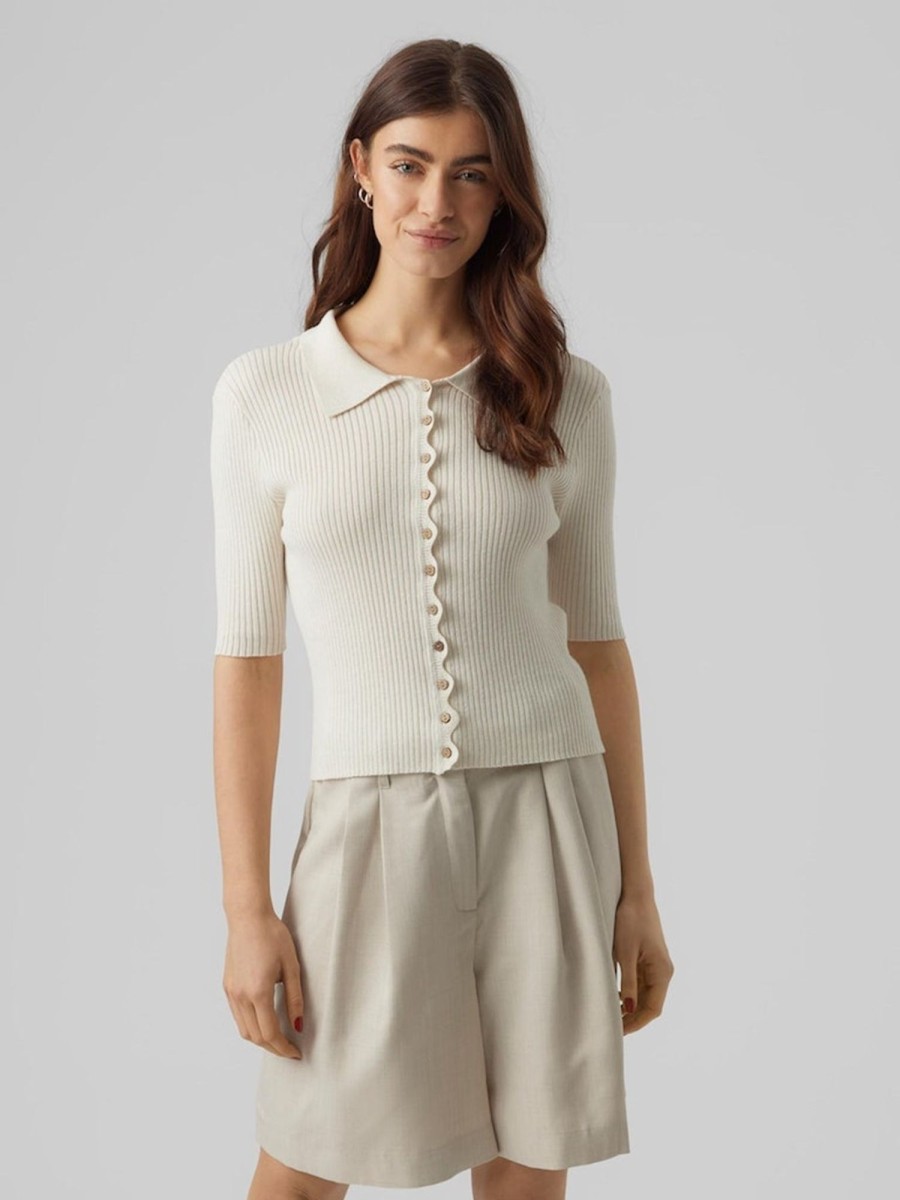 Dame Vero Moda Strik | Fernanda Strikket Top - Birch