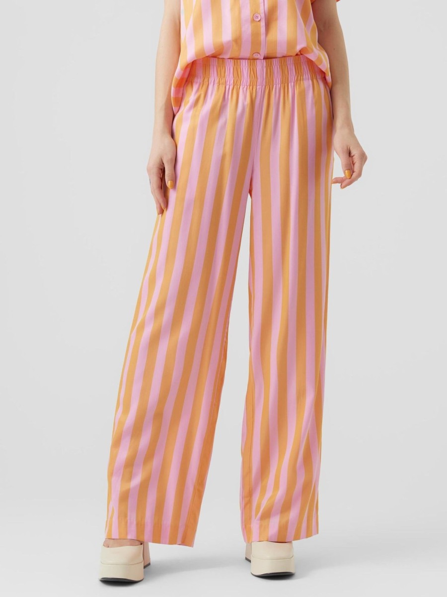 Dame Vero Moda Bukser | Sadiatika Wide Pants - Bonbon