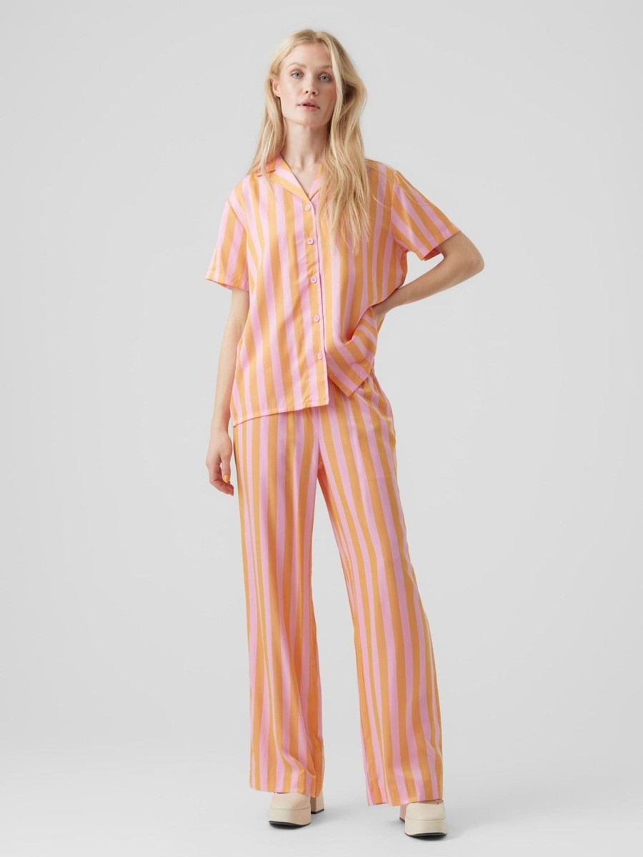 Dame Vero Moda Bukser | Sadiatika Wide Pants - Bonbon