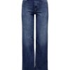 Dame ONLY Jeans | Juicy Jeans (Wide Leg) - Dark Blue Denim