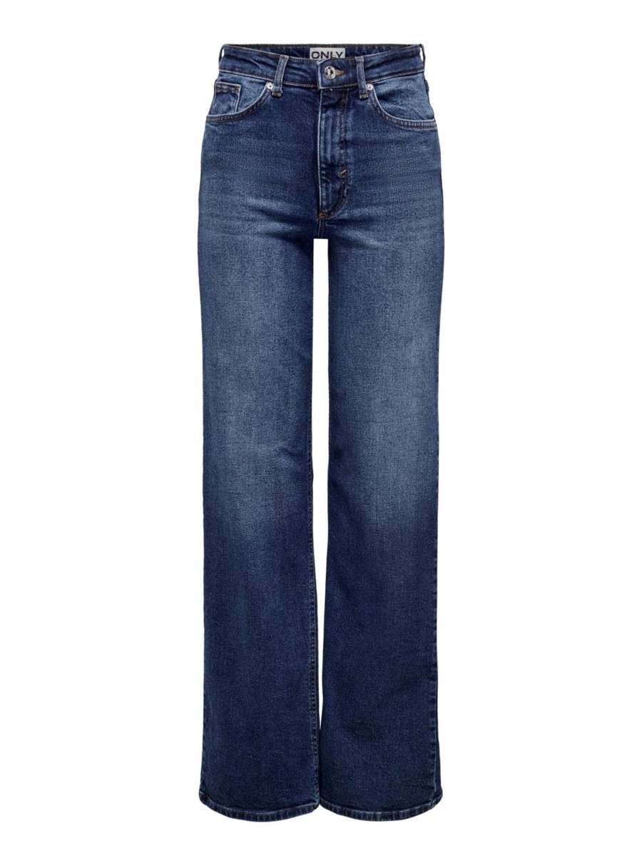 Dame ONLY Jeans | Juicy Jeans (Wide Leg) - Dark Blue Denim