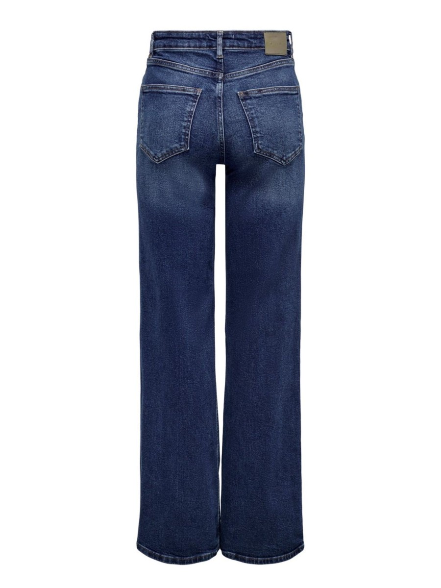 Dame ONLY Jeans | Juicy Jeans (Wide Leg) - Dark Blue Denim