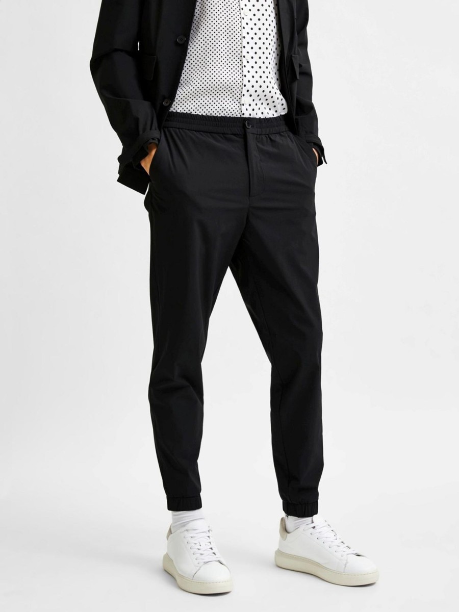 Herre Selected Homme Bukser | Slim Pharo Pants - Sort