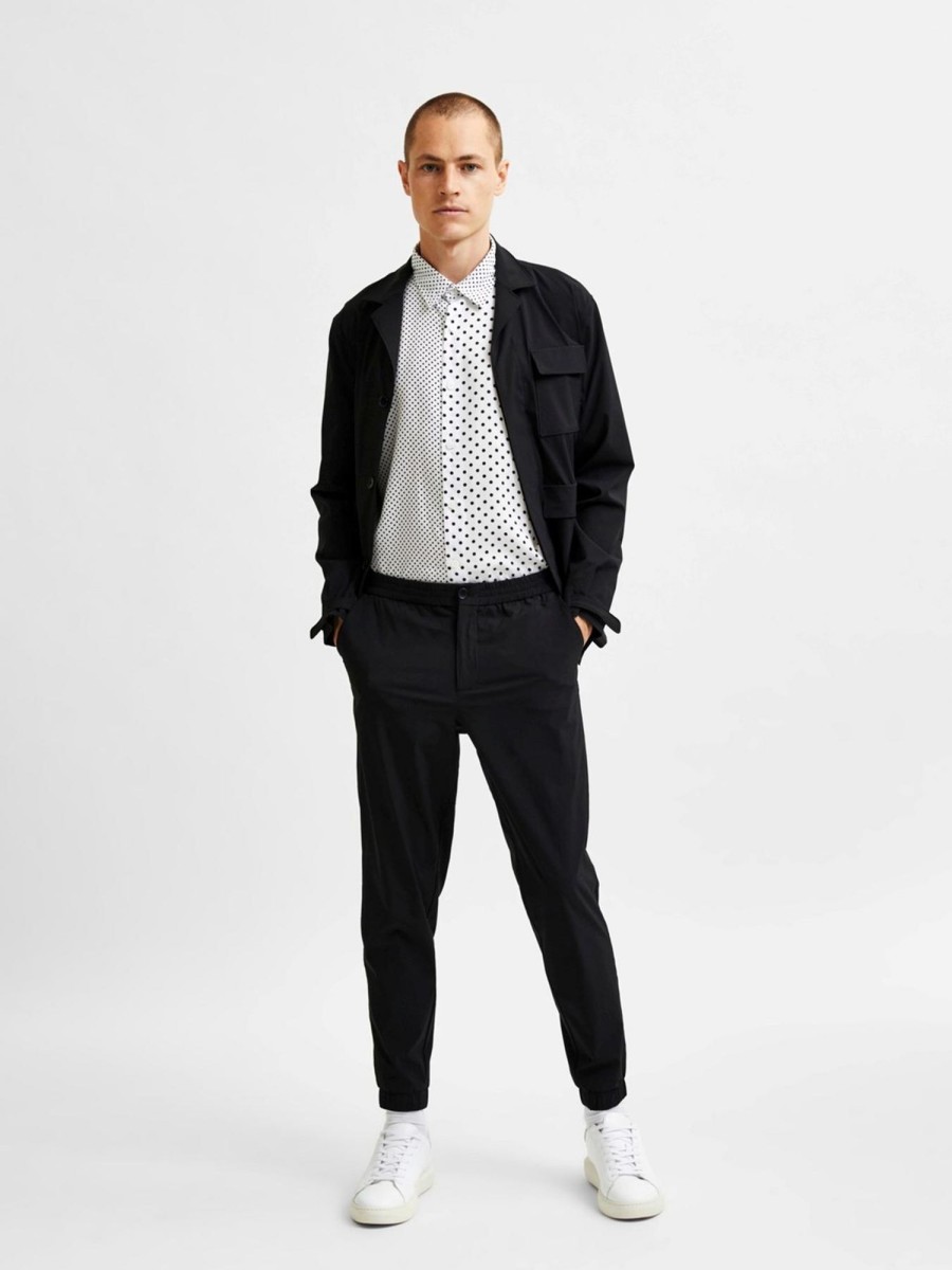 Herre Selected Homme Bukser | Slim Pharo Pants - Sort