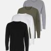 Herre TeeShoppen T-Shirts | Basic Langaermet T-Shirt - Pakketilbud (4 Stk.)