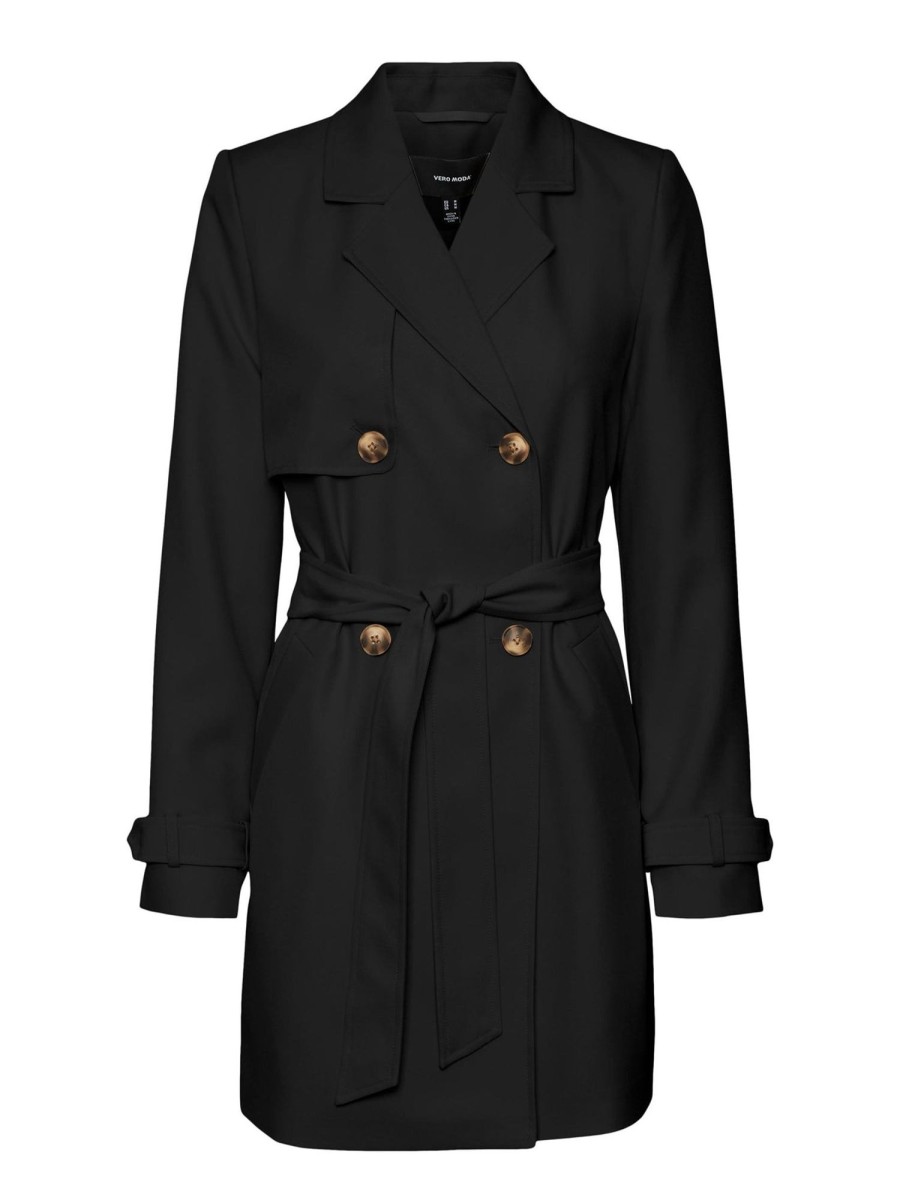 Dame Vero Moda Jakker & Frakker | Celeste Trench Coat - Sort