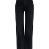 Dame PIECES Jeans | Flikka High Waist Wide Jeans - Black Denim