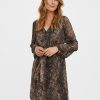 Dame Vero Moda Kjoler | Nala V-Neck Kjole - Silver Mink