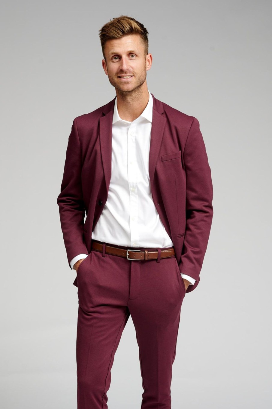 Herre TeeShoppen Blazere | Den Originale Performance Blazer - Bordeaux