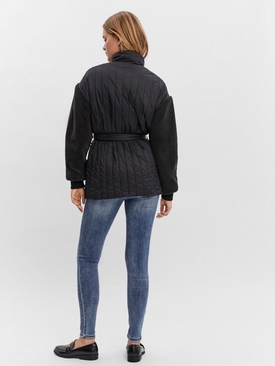 Dame Vero Moda Jakker & Frakker | Lilla Tinna Teddy Jacket - Sort