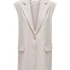 Dame ONLY Blazere | Maia Long Vest - Pumice Stone