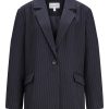 Dame TeeShoppen Suits | Oversized Blazer - Navy Pinstripe