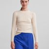 Dame PIECES Strik | Crista Knit Top - Birch