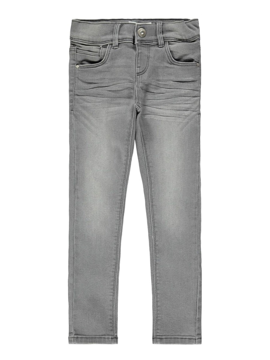 Born Name It Underdele | Skinny Fit Jeans I Okologisk Bomuld - Gra Denim