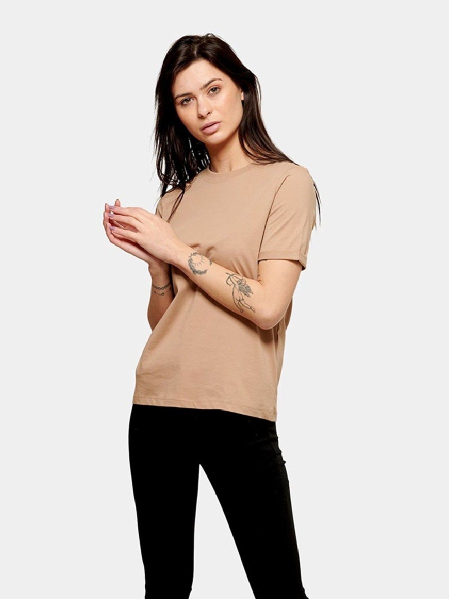 Dame TeeShoppen T-Shirts & Toppe | Boyfriend Tee - Sand