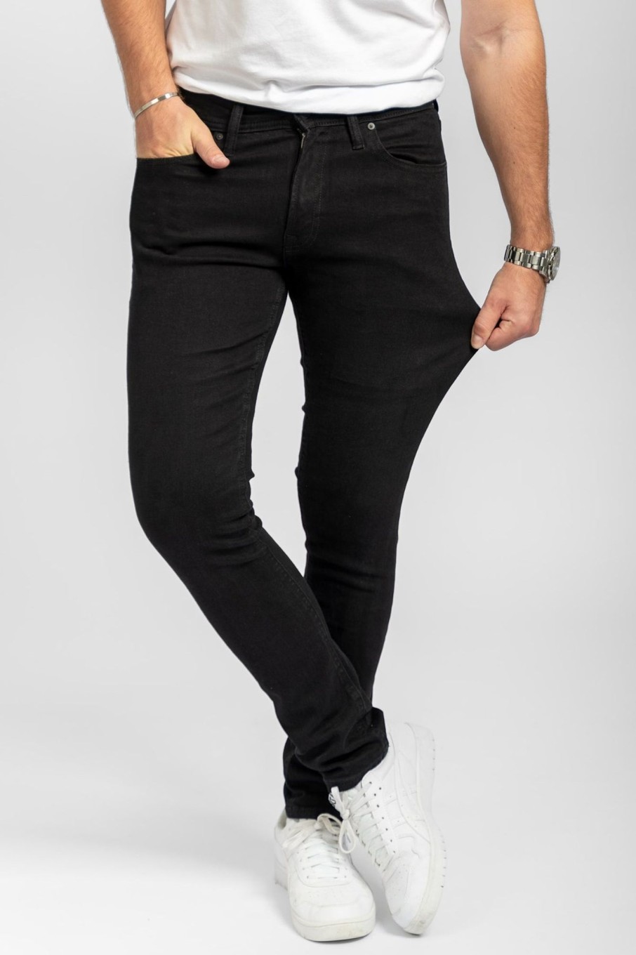 Herre TeeShoppen Jeans | De Originale Performance Jeans (Slim) - Black Denim