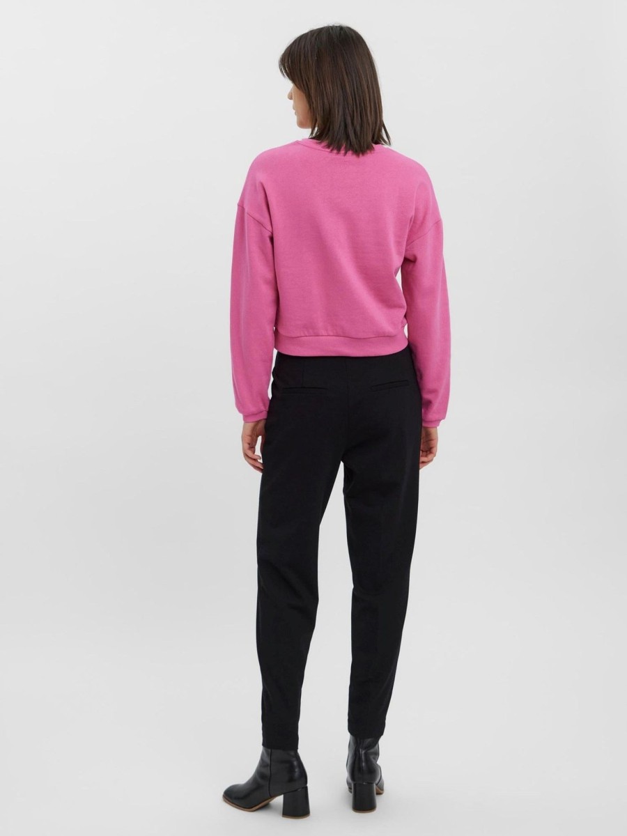 Dame Vero Moda Trojer | Chicago Rib Sweat Troje - Pink