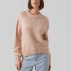 Dame Vero Moda Strik | Cally O-Neck Pullover - Radiant Yellow