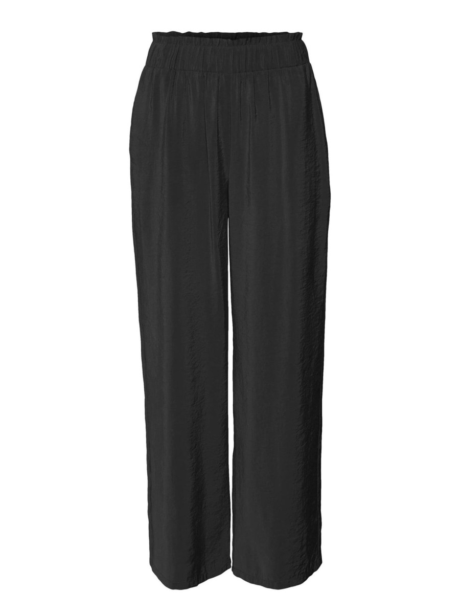 Dame Vero Moda Bukser | Queeny Regular Pants - Sort