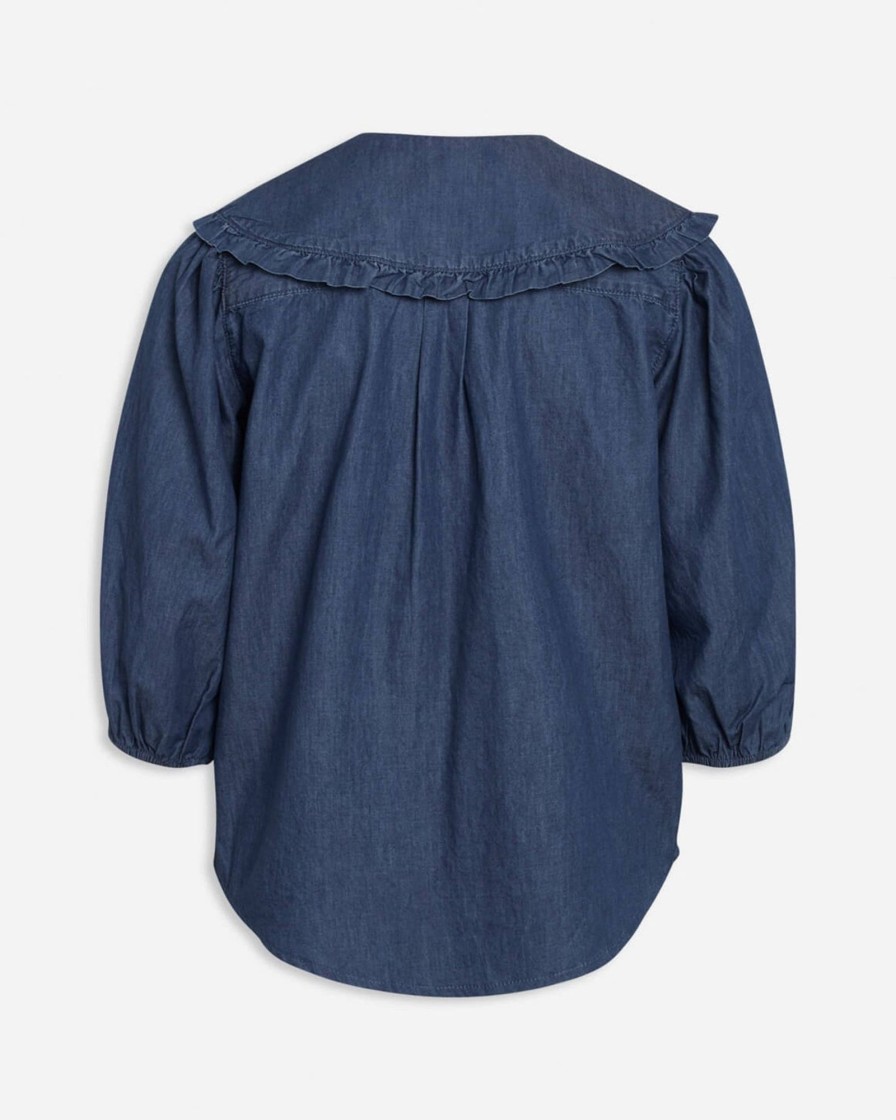 Dame Sisters Point Skjorter & Bluser | Ovia Skjorte - Denim Blue