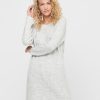 Dame ONLY Strik | Carol Strik Kjole - Light Grey Melange