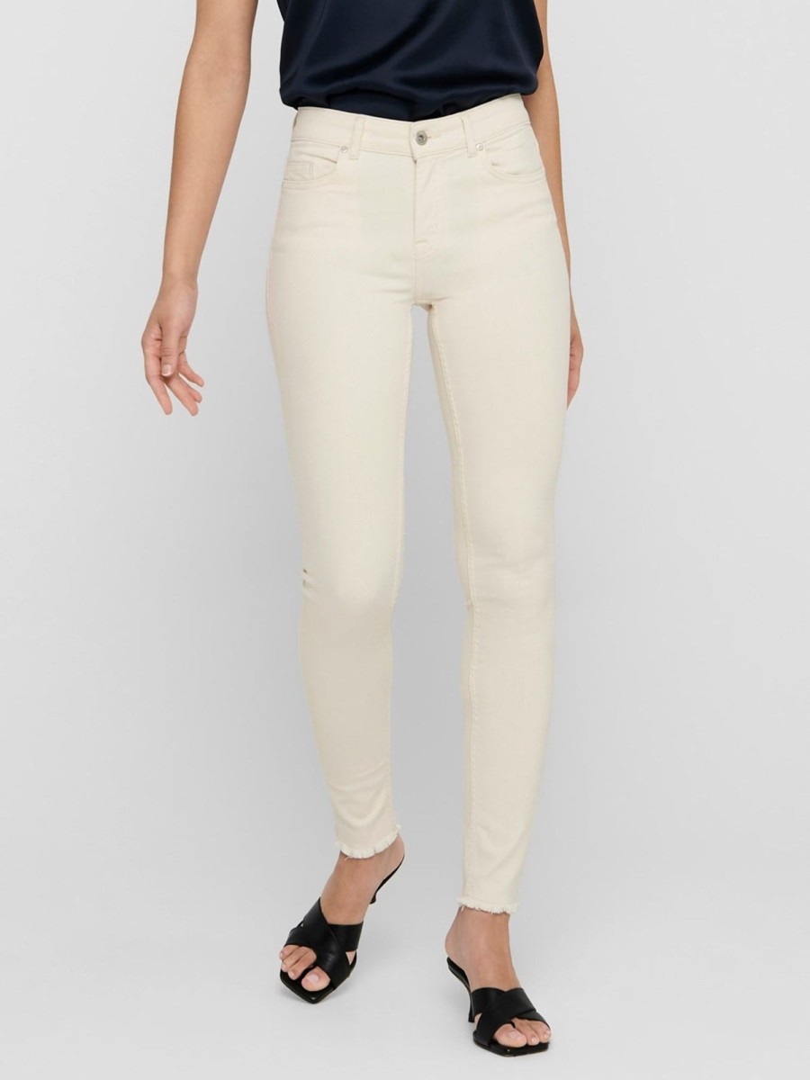 Dame ONLY Jeans | Blush Mid Jeans - Ecru