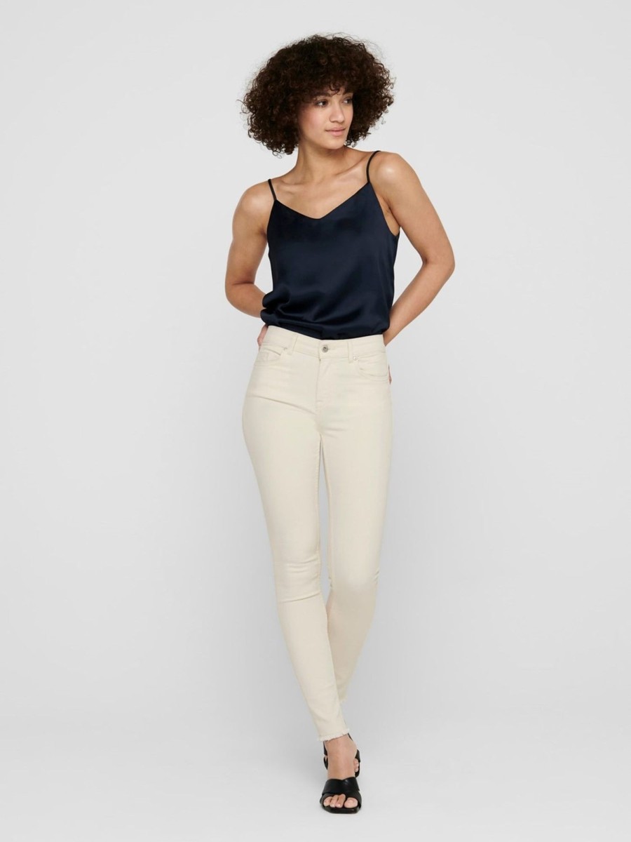 Dame ONLY Jeans | Blush Mid Jeans - Ecru