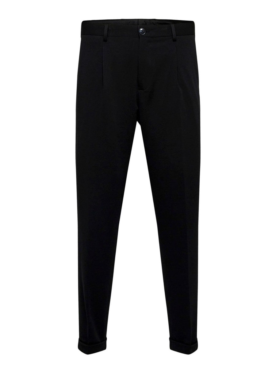 Herre Selected Homme Bukser | Flex Pants - Sort