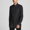 Herre Jack u0026 Jones Skjorter | Brook Denim Skjorte - Black Denim