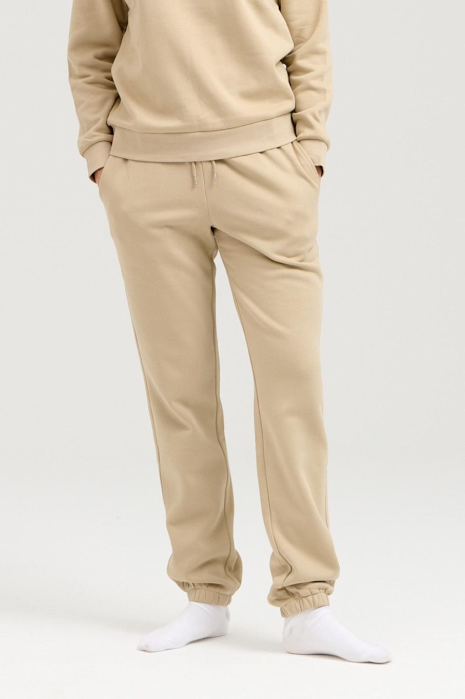 Dame TeeShoppen Bukser | Basic Sweatpants - Mork Beige