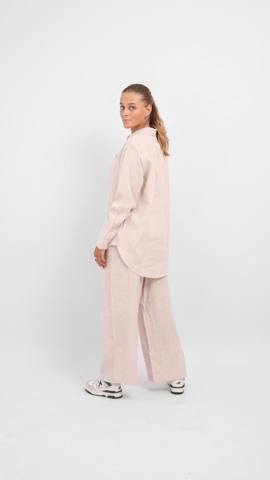 Dame ONLY Bukser | Tokyo Linen Pants - Moonbeam