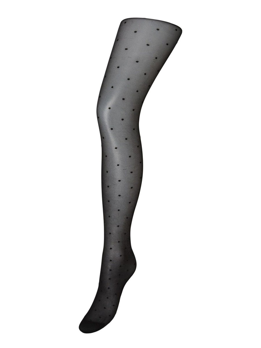 Dame Vero Moda Undertoj & Stromper | Galla Dot Tights - Sort