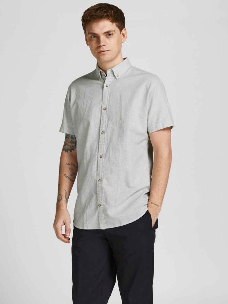 Herre Jack u0026 Jones Skjorter | Jj Summer Shirt - Crockery