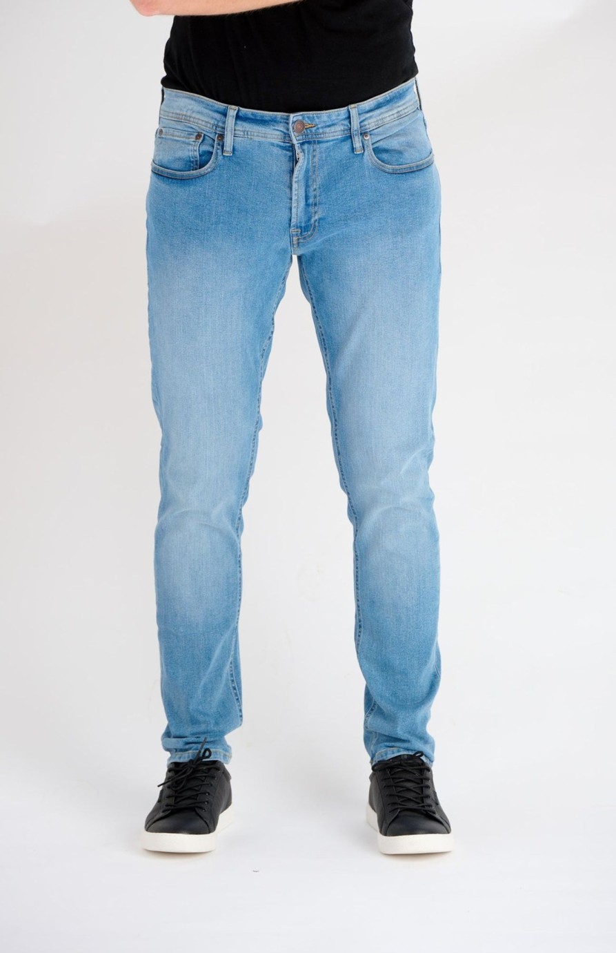 Herre TeeShoppen Jeans | De Originale Performance Jeans (Slim) - Light Blue Denim