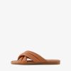 Dame PIECES Sko | Venia Laeder Sandal - Cognac