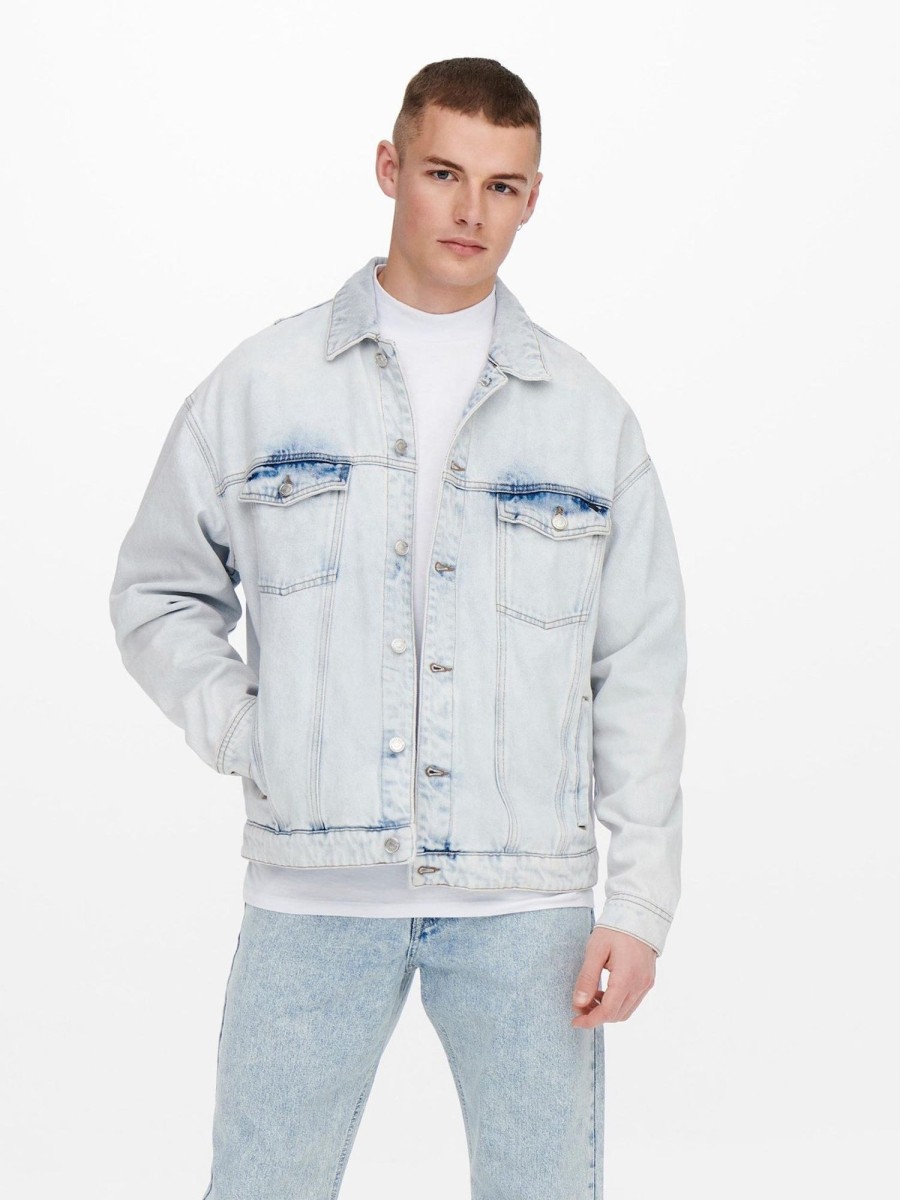 Herre Only u0026 Sons Jakker & Frakker | Rick Denim Jakke - Bla Denim