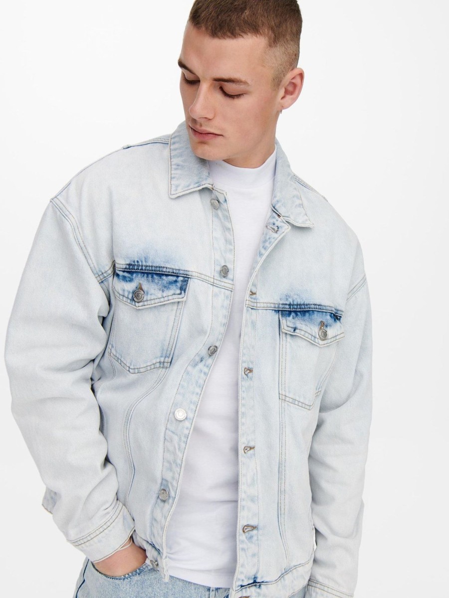 Herre Only u0026 Sons Jakker & Frakker | Rick Denim Jakke - Bla Denim