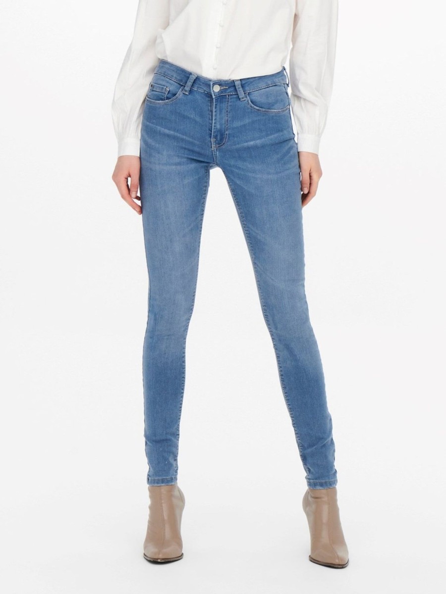 Dame Jacqueline de Yong Jeans | De Originale Performance Jeans - Lysebla (Mid Waist)