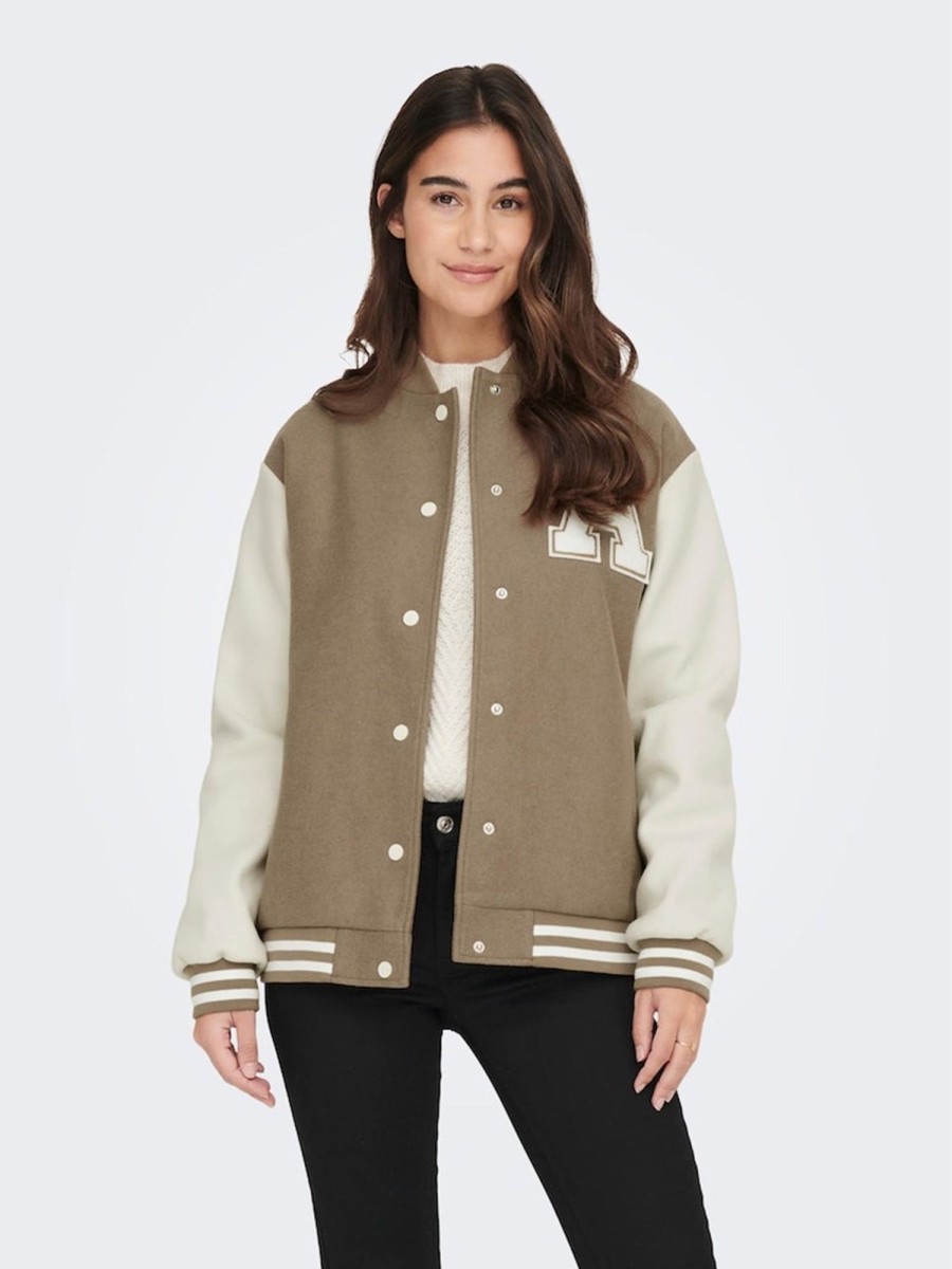 Dame ONLY Jakker & Frakker | Silja Life Bomber Jacket - Simply Taupe