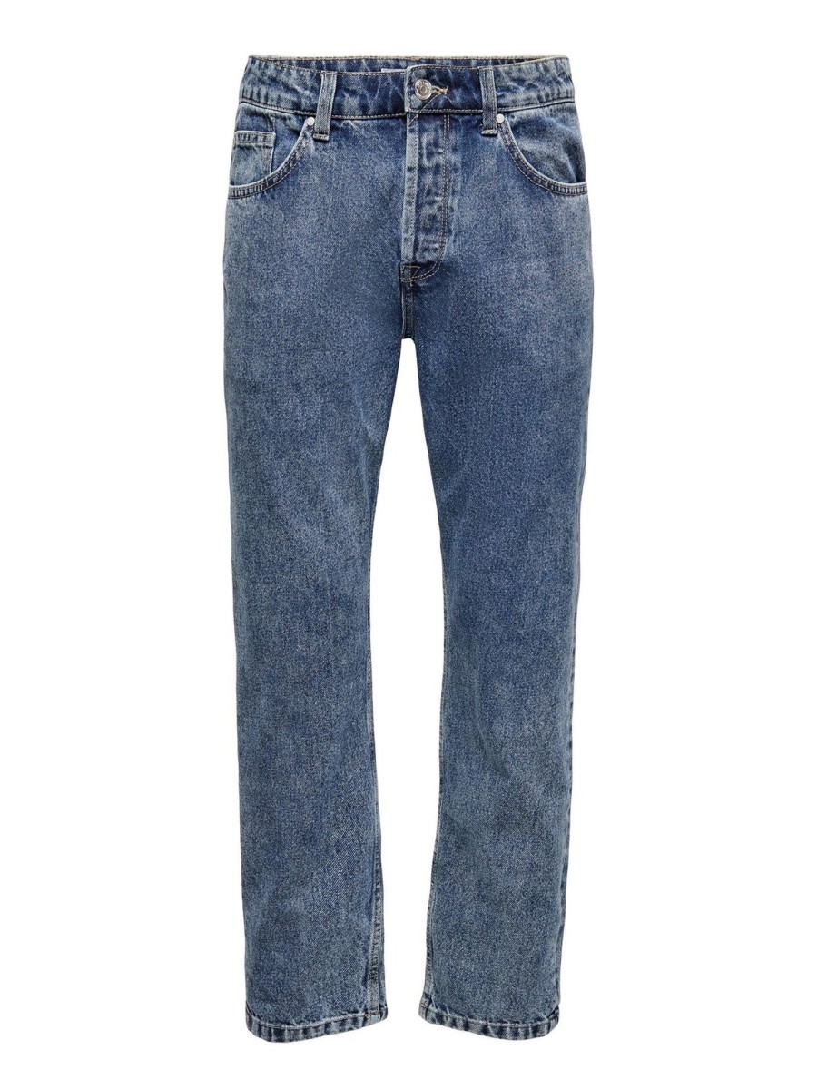 Herre Only u0026 Sons Jeans | Edge Loose Jeans - Blue Denim