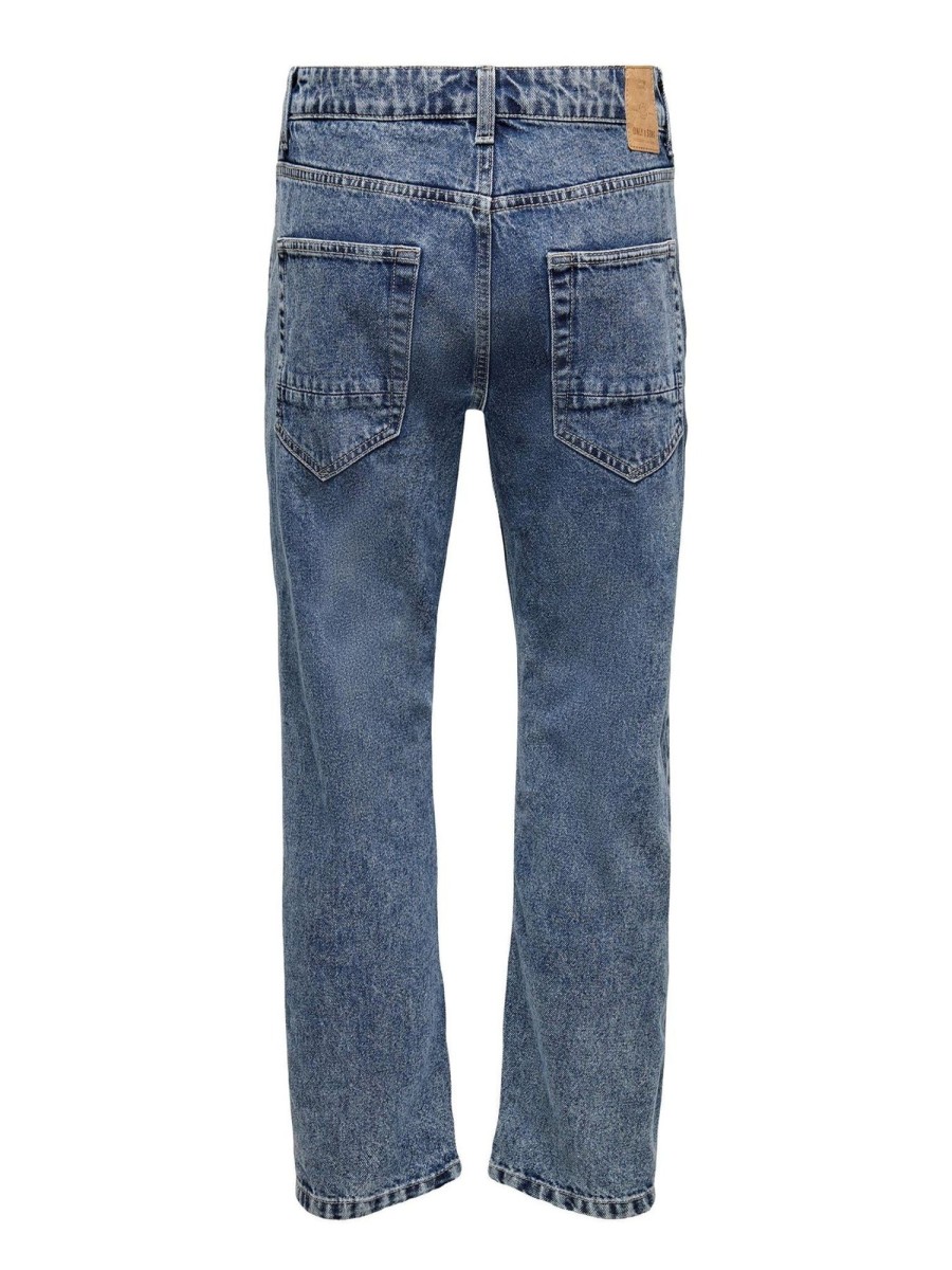 Herre Only u0026 Sons Jeans | Edge Loose Jeans - Blue Denim