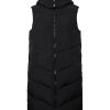 Dame PIECES Veste | Jamilla Lang Puffer Vest - Sort