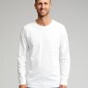 Herre TeeShoppen T-Shirts | Basic Langaermet T-Shirt - Hvid