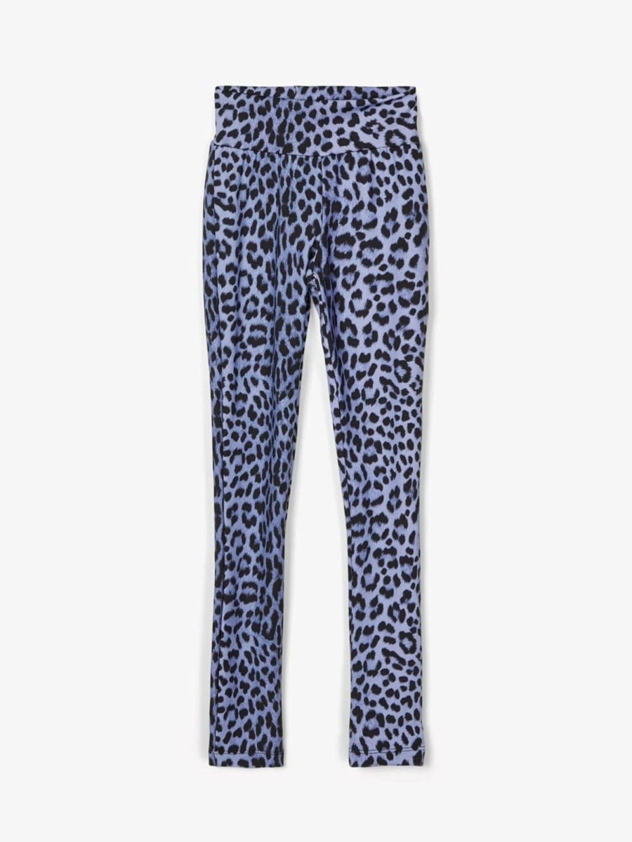 Born Name It Bukser | Monstrede Leggings - Bla Leopard