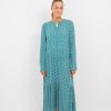 Dame Amis de Copenhague Kjoler | Anna Langaermet Kjole - Teal Green