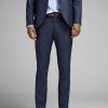 Herre Jack u0026 Jones Bukser | Klassisk Habitbukser Slimfit - Navy